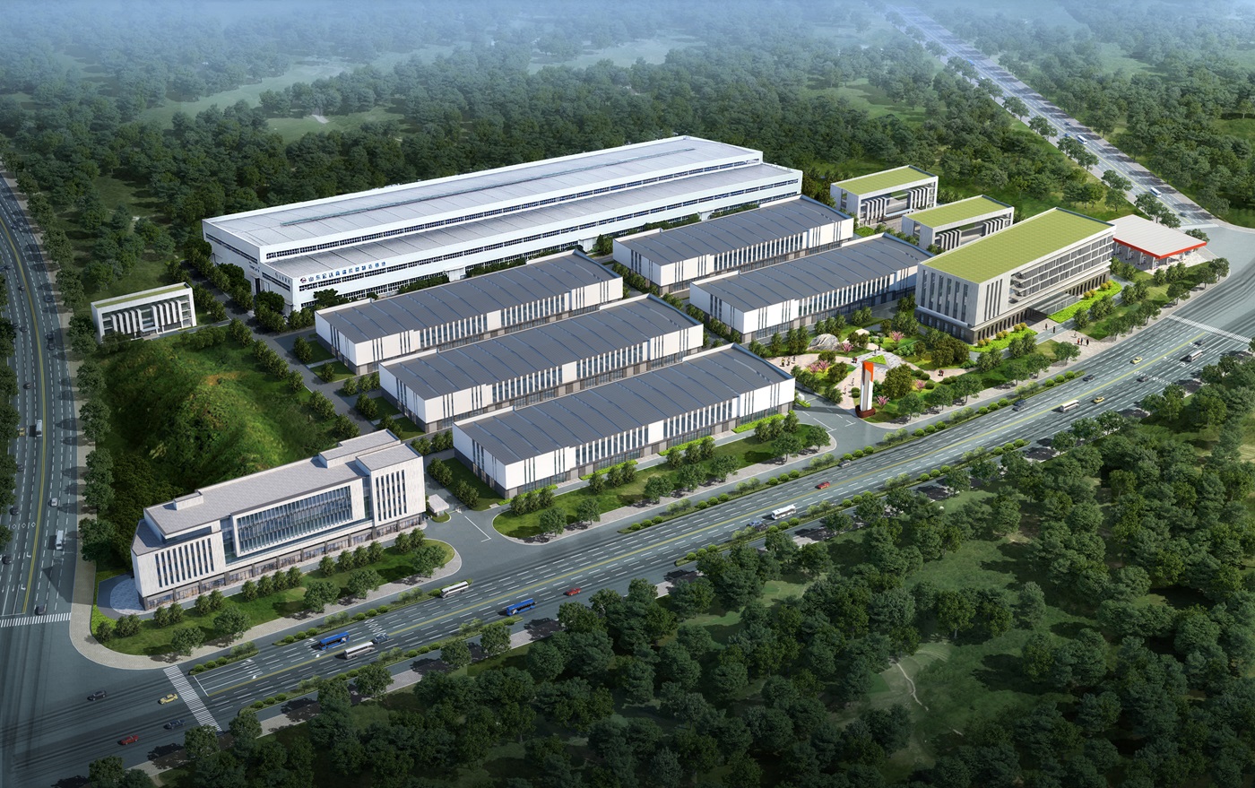 天博游戏平台大学城厂区鸟瞰图